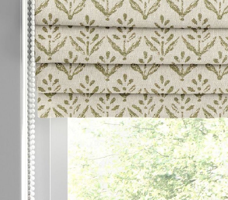 Blind material or installed interior