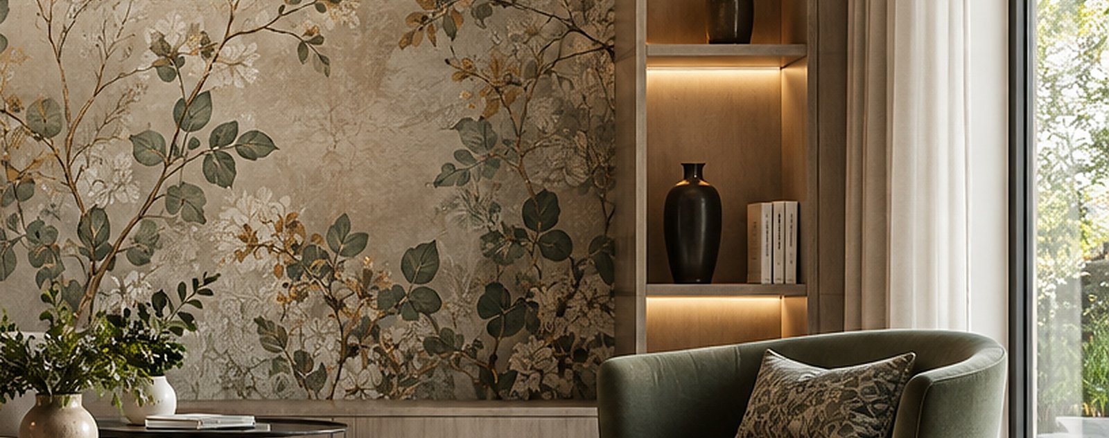 Premium designer wallpaper interior